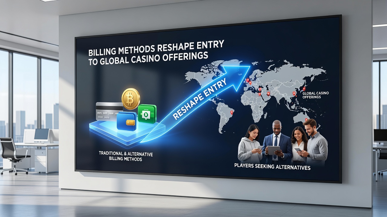 Mobile casino interface demonstrating alternative billing options and withdrawal timelines