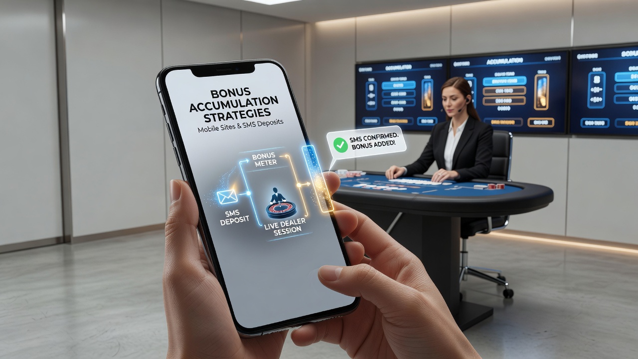 Live dealer table view on mobile with bonus balance indicators from SMS funding