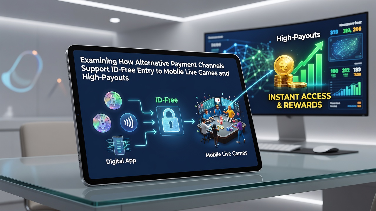 Infographic showing payment flow from mobile phone to casino slots and live tables