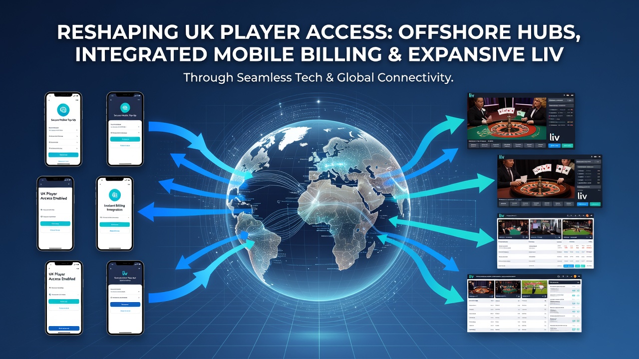 Live dealer tables and expansive game libraries displayed on mobile screens at offshore platforms