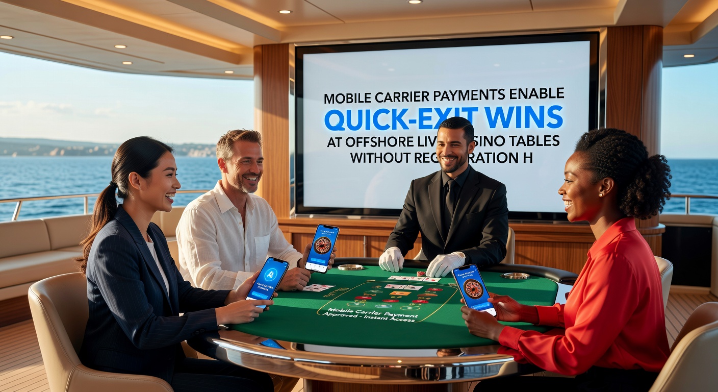 Offshore live dealer tables showing fast payout indicators via mobile billing