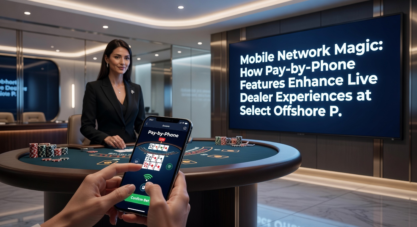 Live dealer table on mobile device with pay-by-phone confirmation overlay during an active baccarat round at an offshore casino