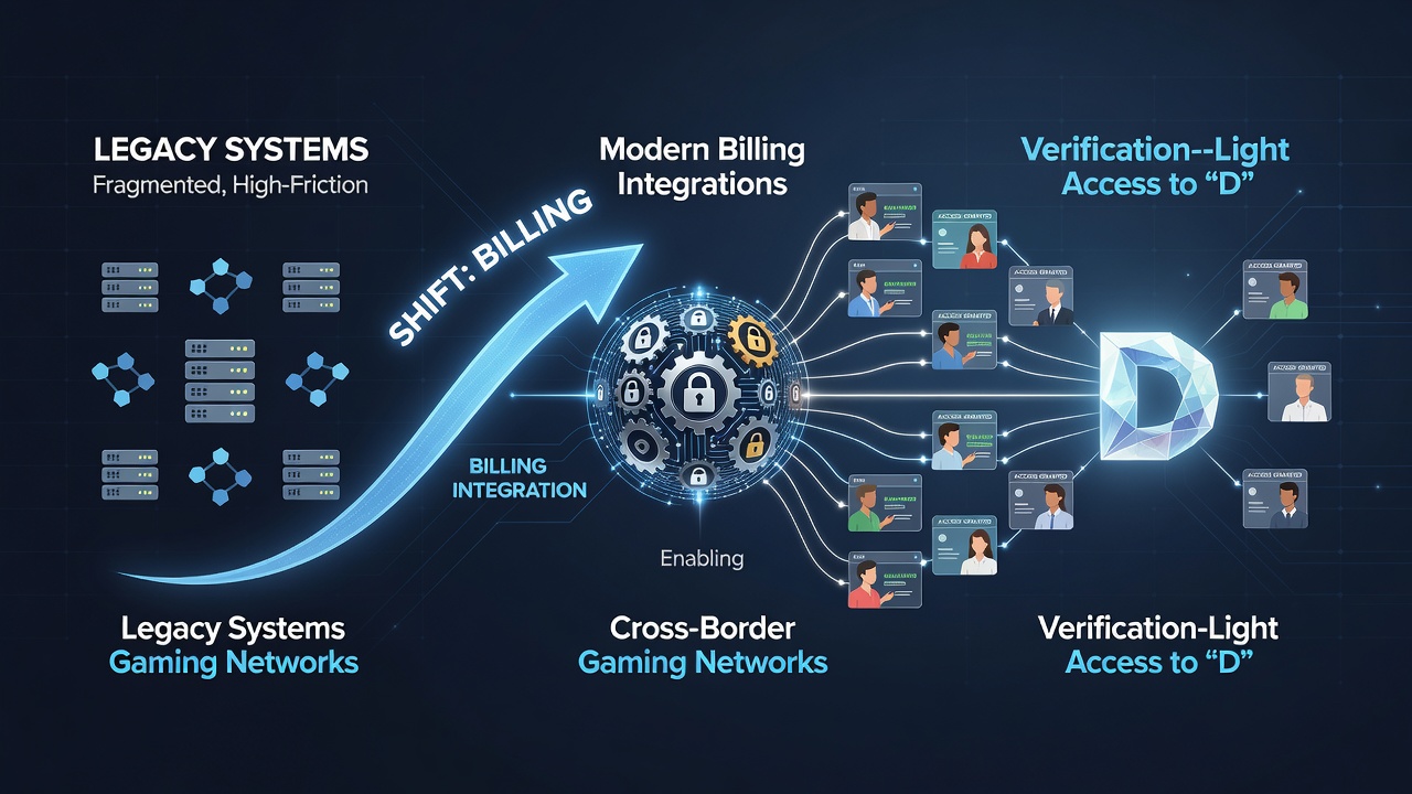 Live dealer tables and sub-hour fund releases enabled by billing integrations in cross-border networks