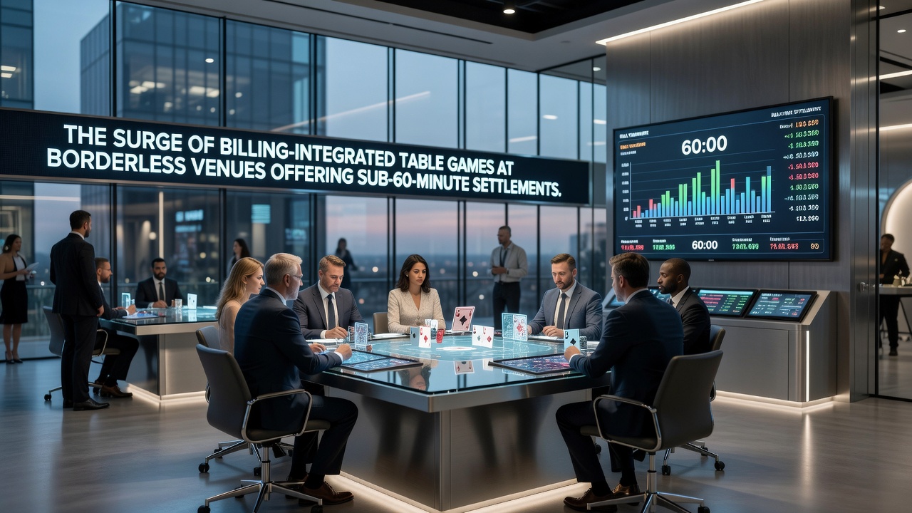 Screenshot-style view of a borderless gaming interface displaying live table games alongside a large reel library with fast payout indicators